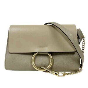 CHLOE Faye shoulder bag beige leather crossbody